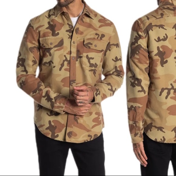 J. Crew Heavyweight Camo Classic Fit Workshirt Med